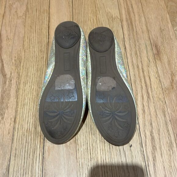 Kenneth Cole Reaction Women’s Gold Shimmer Glittery Ballet Flats Size 5 Shoes - Picture 5 of 6